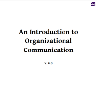 Image of An Introduction to Organizational Communication