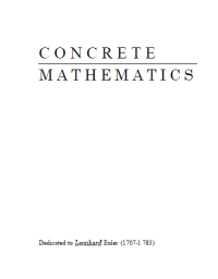 Image of concrete mathematics - a foundation for computer science