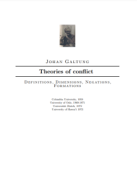 Image of Galtung Book Theories Of Conflict Single