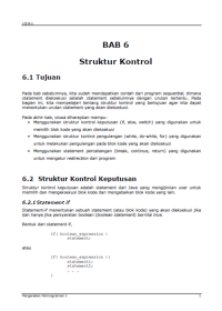 Image of JENI Intro1 Bab 06 Struktur Kontrol