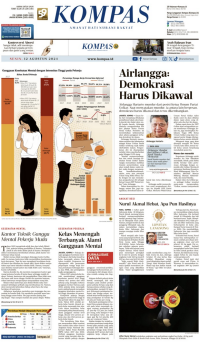 Image of Koran Kompas : Airlangga Demokrasi Harus Dikawal
