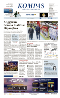 Image of Koran Kompas : Anggaran Semua Institusi Dipangkas