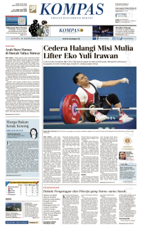 Image of Koran Kompas : Cedera Halangi Misi Mulia Lifter Eko Yuli Irawan