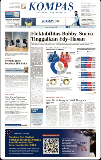 Image of Koran Kompas : Elektabilitas Bobby-Surya Tinggalkan Edy-Hasan