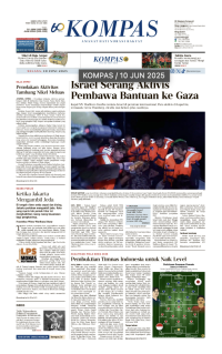Image of Koran kompas : Israel Serang Aktivitas pembawa Bantuan Ke Gaza