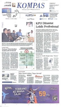 Image of Koran Kompas : KPU Dituntut Lebih Profesional