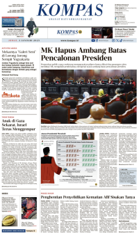 Image of Koran Kompas : MK Hapus Ambang Batas Pencalonan Presiden