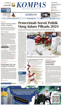 Image of Koran Kompas : Pemerintah Soroti Uang Dalam Pilkada