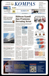 Image of Koran Kompas : Ridwan Kamil & Pramono Bersaing Ketat
