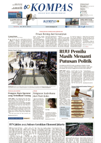 Image of Koran Kompas : RUU Pemilu Masih Menanti Putusan Politik
