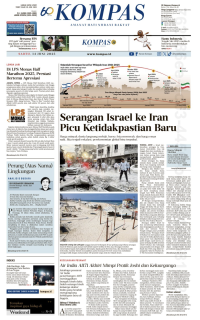Image of Koran Kompas : Serangan Israel Ke Iran Picu Ketidakpastian