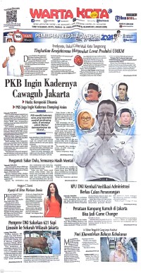 Image of Koran Warta Kota : PKB Ingin Kadernya Cawagub Jakarta