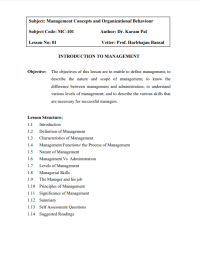 Image of Management Concepts and Organizational Behaviour