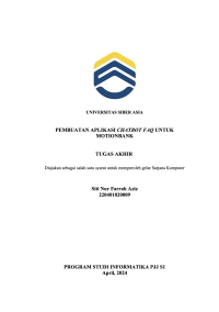 Image of TUGAS AKHIR / SKRIPSI INFORMATIKA : PEMBUATAN APLIKASI CHATBOT FAQ UNTUK MOTIONBANK